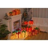 Decorative Light Up Christmas Boxes - 2 Styles! - Silver