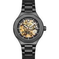 Men'S Anthony James Black Sport Skeleton Watch