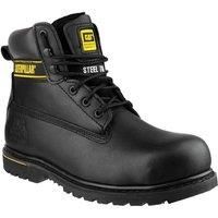 Caterpillar HOLTON SB Mens Steel Toe Cap Leather Workwear Safety Boots Black