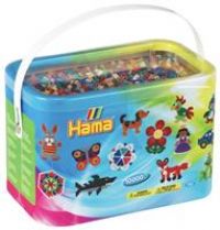 Hama Beads & Peg Boards - 10,000 Beads + 5 Peg Boards. 5mm MIDI Fuse beads in assorted colours.