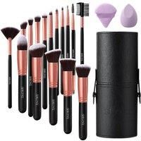 Professional Makeup Brush Set 16 Pcs for Foundation Powder Concealers Eye Shadows Blush