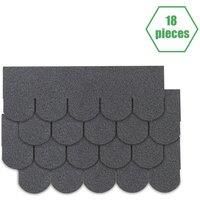 18Pcs Grey Fish-Scale Shaped Asphalt Shingles