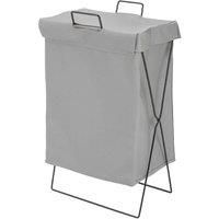 Collapsible PU Leather Laundry Hamper with Metal Frame