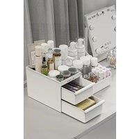 Cosmetic Storage Box Makeup Skin Care Organizer with Drawer for Vanity Desk