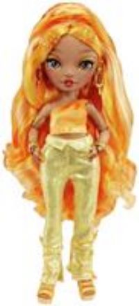 Rainbow High 578284EUC Meena Fleur-Saffron Gold Fashion Doll Includes 2 Mix & Match Designer Outfits with Accessories-for Kids 6-12 Years Old and Collectors, 3 x 12 x 12 inches