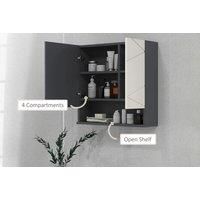 Light Grey Bathroom Mirror Cabinet!