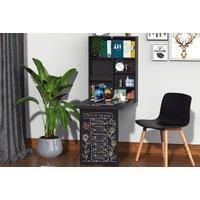 Space Saving Folding Wall-Mounted Chalkboard Desk