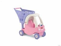 Little Tikes Cozy Shopping Cart - Imaginary Grocery Shopping for Kids - Playset for Toddlers - Pink/Purple