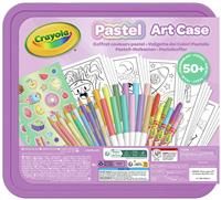 CRAYOLA Pastel Art Case - 50+ Pieces of Pastel Colouring Fun! | Includes Crayons, Markers, Pencils, Stickers & Paper | Ideal for Kids Ages 4+