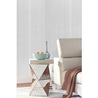 950cm L x 53cm W Modern Grey Non-Woven Striped Emboss Wallpaper