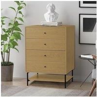 4-Tier Bedroom Chest Storage Cabinet with Bottom Shelf