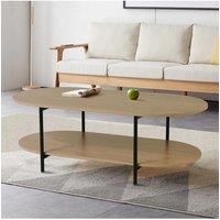 Double-Tier Oval Shape Coutertop Coffee Table