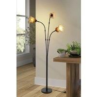 3-Light Paper Rope Lampshade Floor Lamp