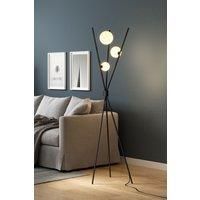 Metal Tripod Standing Floor Lamp with Plastic Lampshade