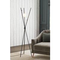 Metal Tripod Standing Floor Lamp with Plastic Lampshade