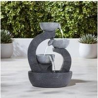 Solar-Powered Outdoor Water Fountain Rockery Decor