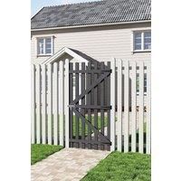 Wood Fence Garden Gate with Latch