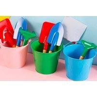 4 Piece Metal Gardening Tool Set Toy - 3 Colour Options - Green