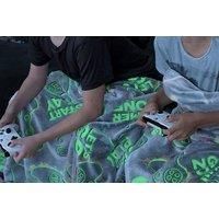 Glow In The Dark Gamer Plush Blanket With Four Size Options