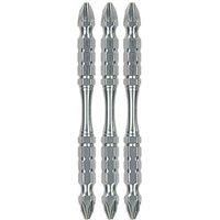 Makita B-12790 3 Piece Torsion Double Ended Screwdriver Bit Set Pozi 2 PZ2 85mm