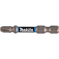 Makita Impact Premier Double Torsion Pozi Screwdriver Bits PZ3 50mm Pack of 2