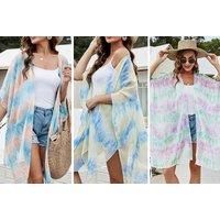 Sheer Tie Dye Print Kimono - 3 Colours! - Purple