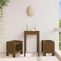 Garden Stools 2 pcs Honey Brown 40x36x45 cm Solid Wood Pine