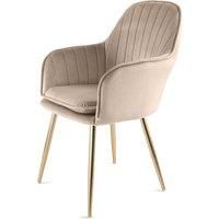 Genesis Velvet Muse Accent Chair In Taupe, Fuchsia Pink, Or Grey