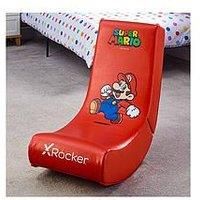 X-Rocker Officially Licensed Nintendo Super Mario Bros Video Rocker Gaming Chair, Junior Foldable Floor Seat – Mario