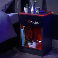 X-Rocker X Rocker Carbon-tek Bedside Table With Wireless Charging And Led Lights