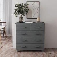 Sideboard HAMAR Dark Grey 79x40x80 cm Solid Wood Pine