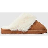 Schuh Hadley Faux Fur Mule Slippers - Tan