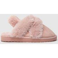 Schuh Harper Faux Fur Mule Slippers - Pink