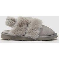 Schuh Harper Faux Fur Mule Slippers - Grey