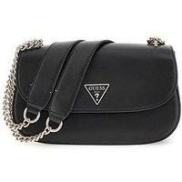 GUESS Women/'s Daryna Convertible Crossbody Flap, Black, One Size