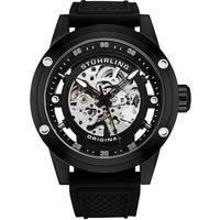 Grandiose 4034 Automatic Watch 50mm Skeleton Dial silicone strap