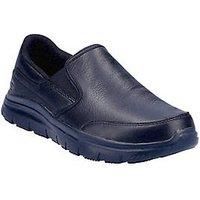 Skechers Men/'s 77071EC Slip On Trainers, Black Leather, 12 UK