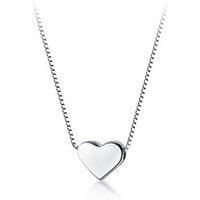 Valentine'S Heart Rhodium Pendant - Silver