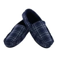 Men's Slip On Plaid Slipper, Navy Ascentix