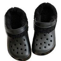 Croc-Inspired Fleece Lined Fuzzy Shoes - 5 Sizes & 3 Colours