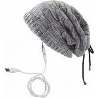 2-In-1 Electric Heating Scarf Hat - Blue, Grey & Navy