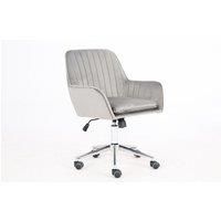 Velvet Upholstered Office Chair - Grey, Blue, & Green