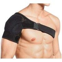 Adjustable Single Shoulder Compression Belt Guard - Black