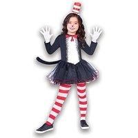 Amscan 9904198 Child Girls Official Dr Seuss - The Cat in the Hat Licensed Dress Set Fancy Dress (4-6 years)