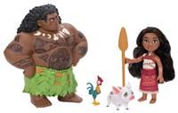 Moana 2 Disney’s Doll Playset Moana & Maui Voyager Petite Dolls Gift Set by Jakks Pacific, Stands 6” / 15 cm Tall, Includes Moana, Maui, Pua, & Heihei, Suggested for Ages 3+