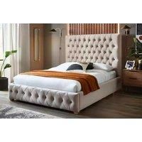 Plush Velvet Cream Chesterfield Bed Frame - 5 Options