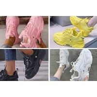 Women'S Breathable Mesh Platform Sneakers - 5 Sizes - White