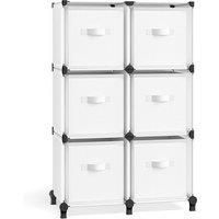 Songmics 6-cube Clothes Storage Unit With 6 Non-woven Fabric Cubes Cloud White