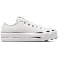 Converse Womens Lift Wide Foundation Ox Trainers - White/Black