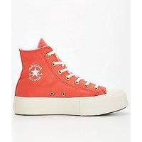 Converse Womens Lift Crafted Color High Tops Trainers - Pink